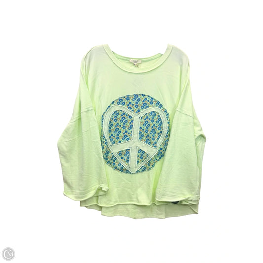 Top Short Sleeve By Easel In Green, Size: L