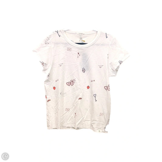 Top Short Sleeve Basic By Rag And Bone In Red & White, Size: Xl