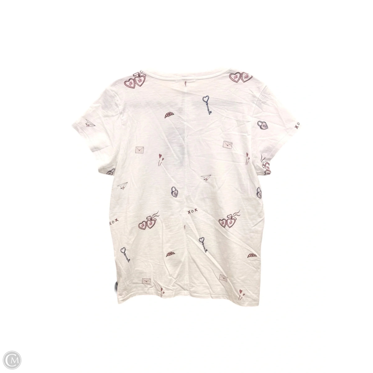 Top Short Sleeve Basic By Rag And Bone In Red & White, Size: Xl
