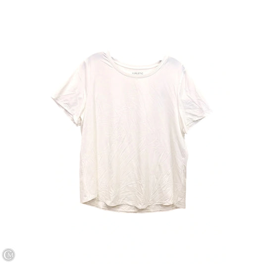 Top Short Sleeve Designer By Lilly Pulitzer In White, Size: Xl