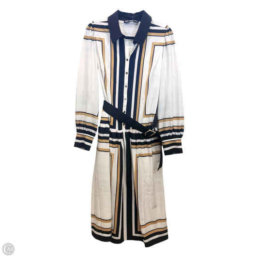 Dress Designer By Karl Lagerfeld In Black & Blue, Size: M