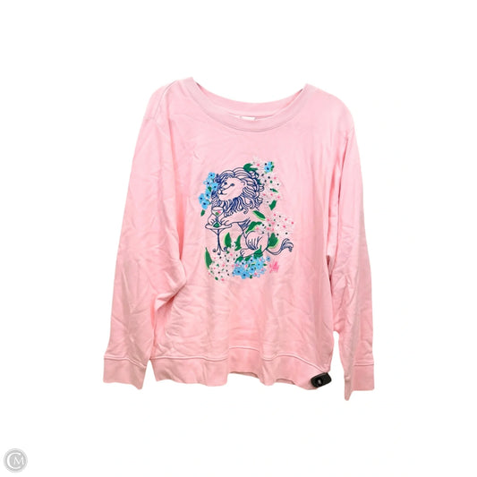 Sweater Designer By Lilly Pulitzer In Green & Pink, Size: Xxl