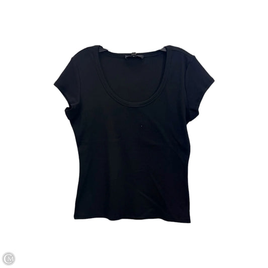 Top Short Sleeve Basic By White House Black Market In Black, Size: L
