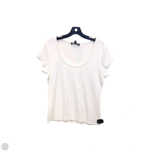 Top Short Sleeve By White House Black Market In White, Size: L