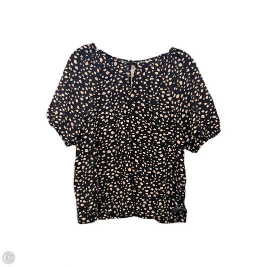 Top Short Sleeve By Nine Britton In Black & Tan, Size: Mp