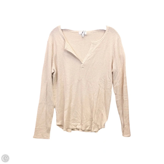 Top Long Sleeve By Socialite In Tan, Size: Xl