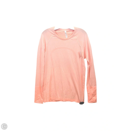 Athletic Top Long Sleeve Crewneck By Lululemon In Pink, Size: 12