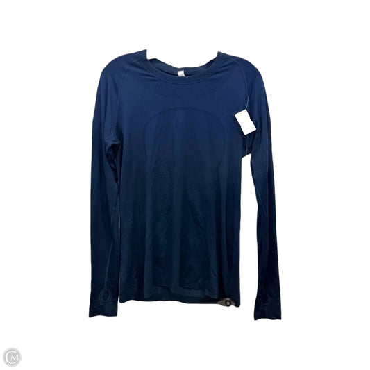Athletic Top Long Sleeve Crewneck By Lululemon In Blue, Size: 12