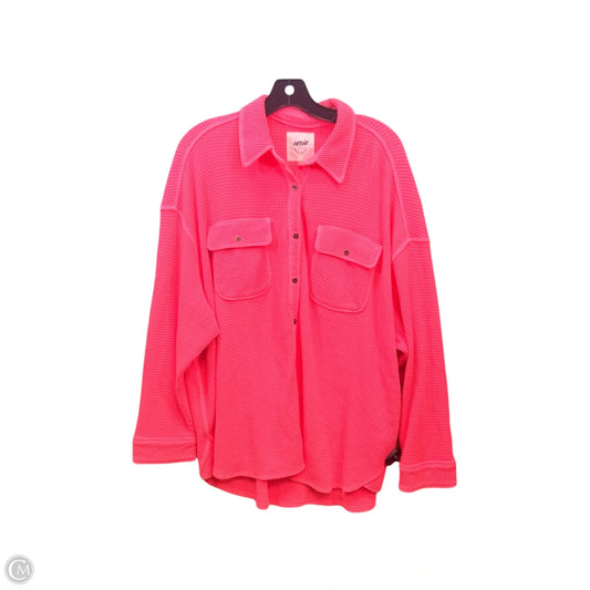 Jacket Shirt By Aerie In Pink, Size: M