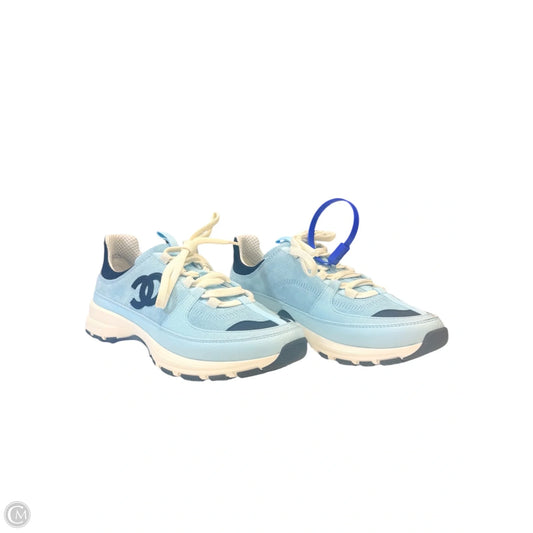Shoes Luxury Designer By Chanel In Blue, Size: 8.5