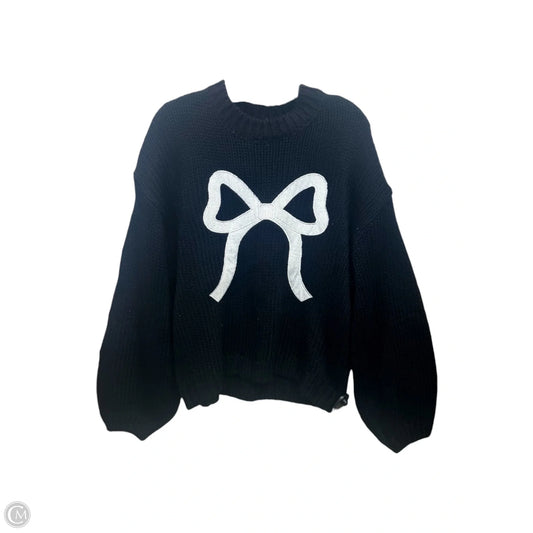 Sweater By Dreamers In Black & White, Size: Xl