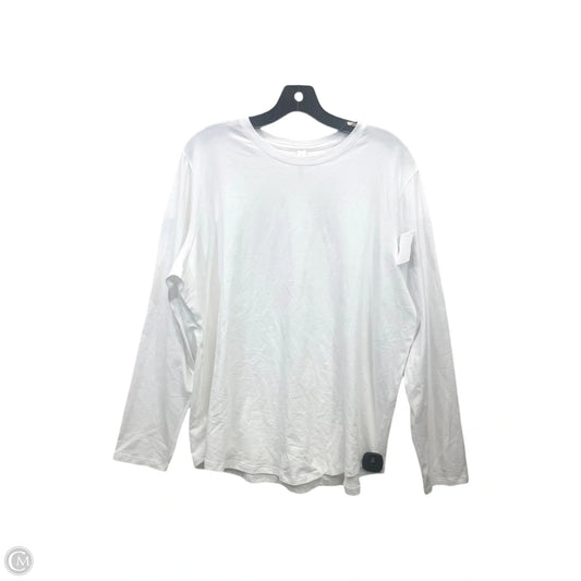 Athletic Top Long Sleeve Crewneck By Lululemon In White, Size: 16