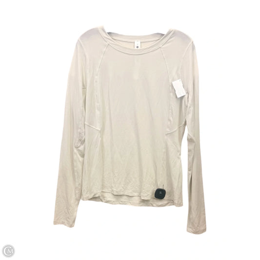 Athletic Top Long Sleeve Crewneck By Lululemon In Cream, Size: 14