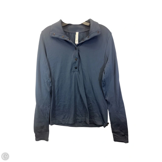 Athletic Top Long Sleeve Collar By Athleta In Blue, Size: L