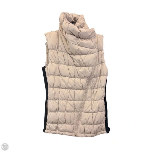 Vest Puffer & Quilted By Calvin Klein In Black & Tan, Size: S