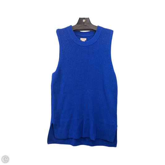 Sweater Short Sleeve By J. Crew In Blue, Size: M