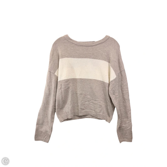 Sweater By Lulus In Tan & White, Size: S
