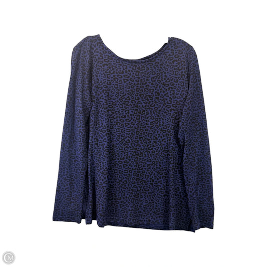 Top Long Sleeve By Mario Serrani In Animal Print, Size: S