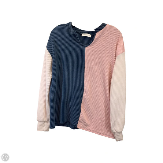 Top Long Sleeve By Lovely Melody In Blue & Pink, Size: S