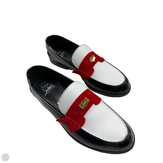 Shoes Luxury Designer By Christian Louboutin In Black & Red, Size: 8