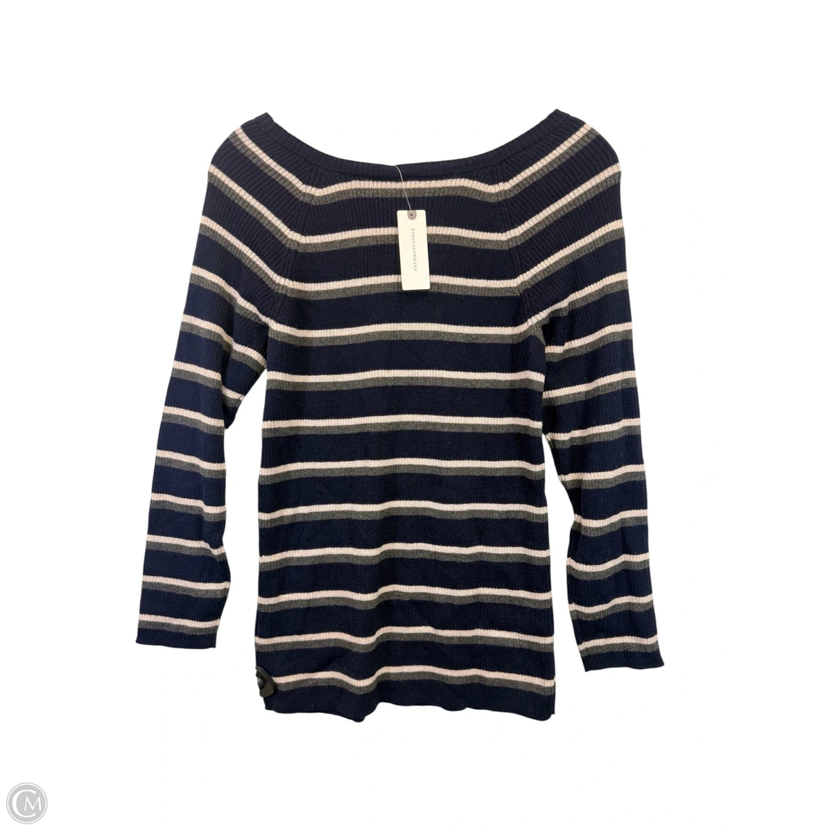 Sweater By Moth In Striped Pattern, Size: L
