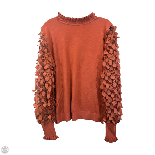 Top Long Sleeve By Sioni In Brown, Size: Xl