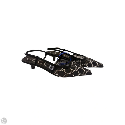 Shoes Luxury Designer By Gucci In Black, Size: 8