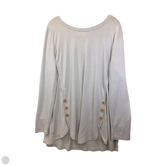 Top Long Sleeve By Panhandle In Grey, Size: Xl