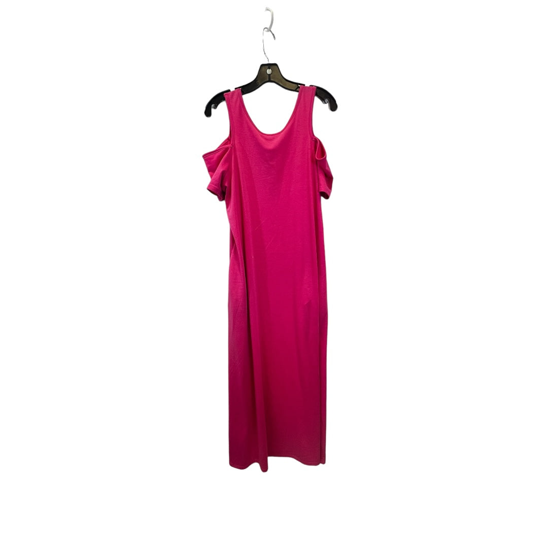 Pink Dress Casual Maxi Clothes Mentor, Size L