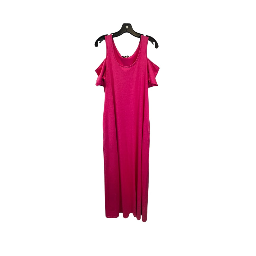 Pink Dress Casual Maxi Clothes Mentor, Size L