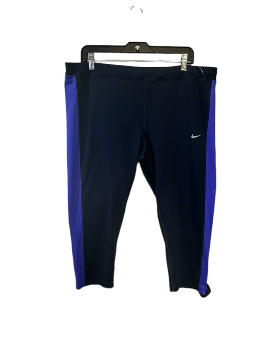Blue & Purple Athletic Leggings Capris Nike, Size 2x