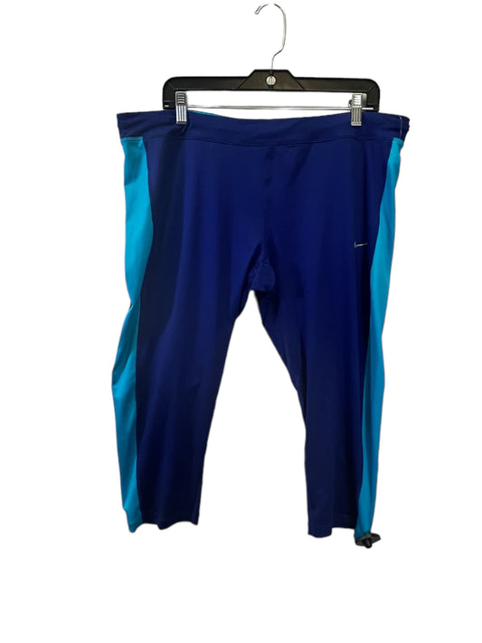 Blue Athletic Leggings Capris Nike, Size 2x