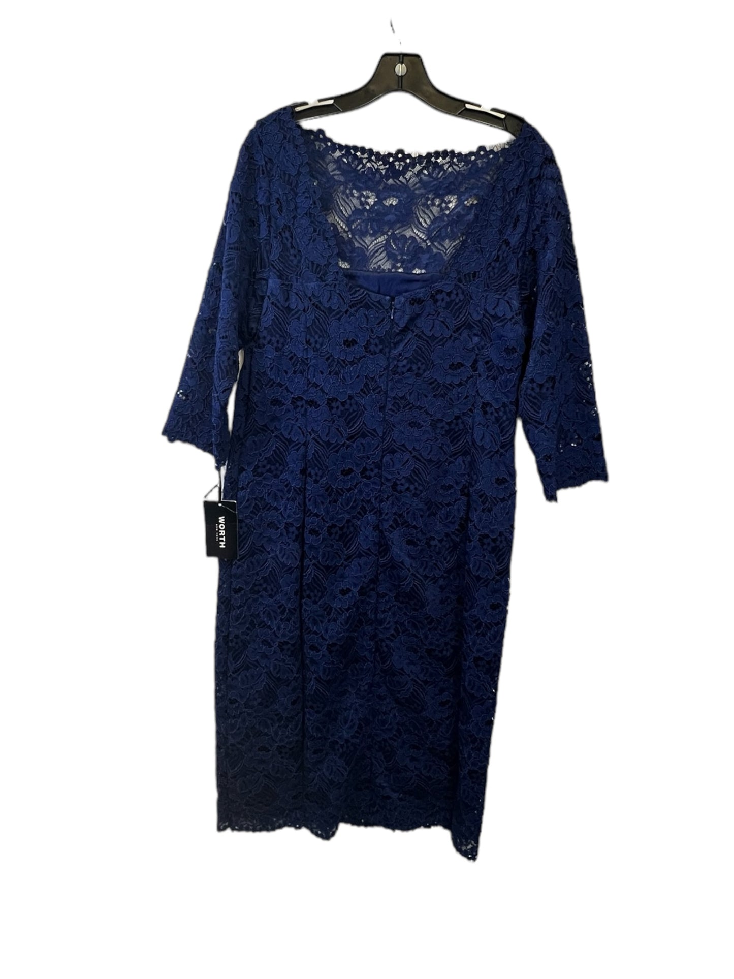 Blue Dress Casual Midi Clothes Mentor, Size Xl