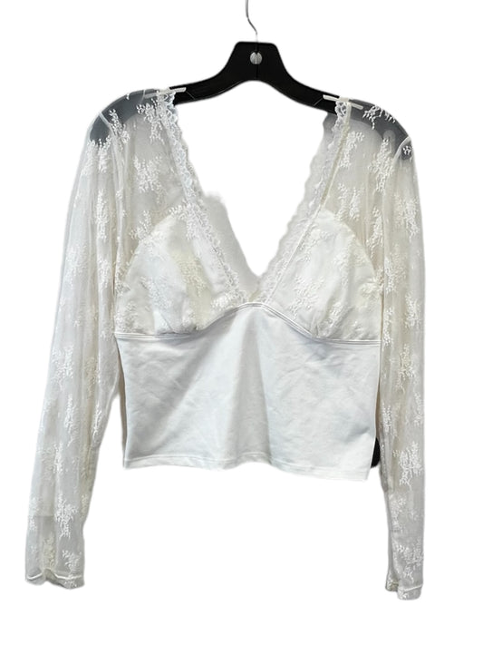 Cream Top Long Sleeve Free People, Size L