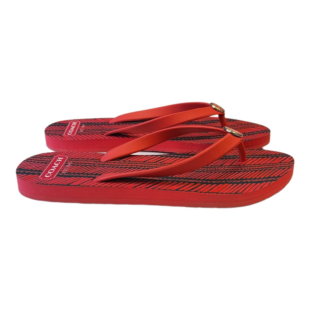 Sandals Flip Flops By Coach  Size: 9.5