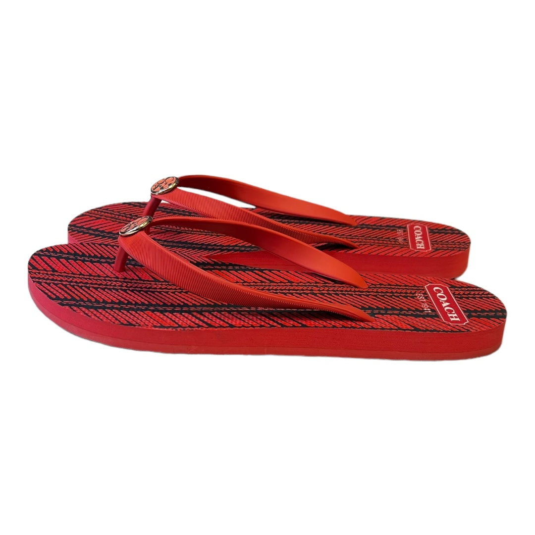 Sandals Flip Flops By Coach  Size: 9.5