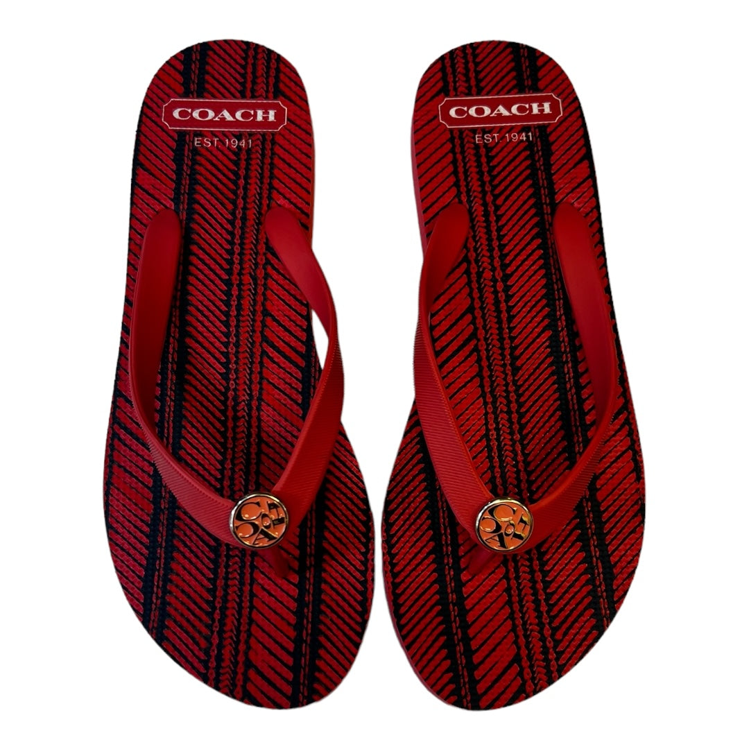 Sandals Flip Flops By Coach  Size: 9.5