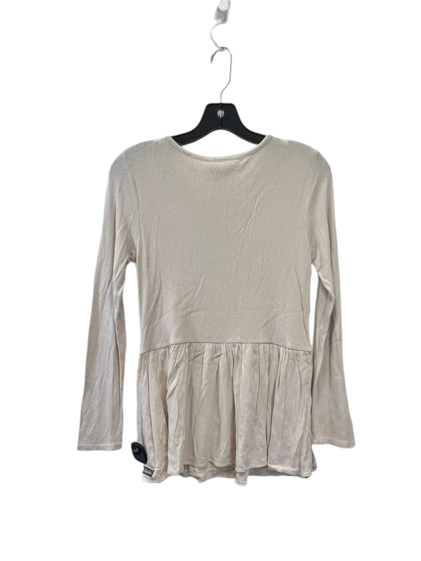 Top Long Sleeve By Matilda Jane In Tan, Size: S