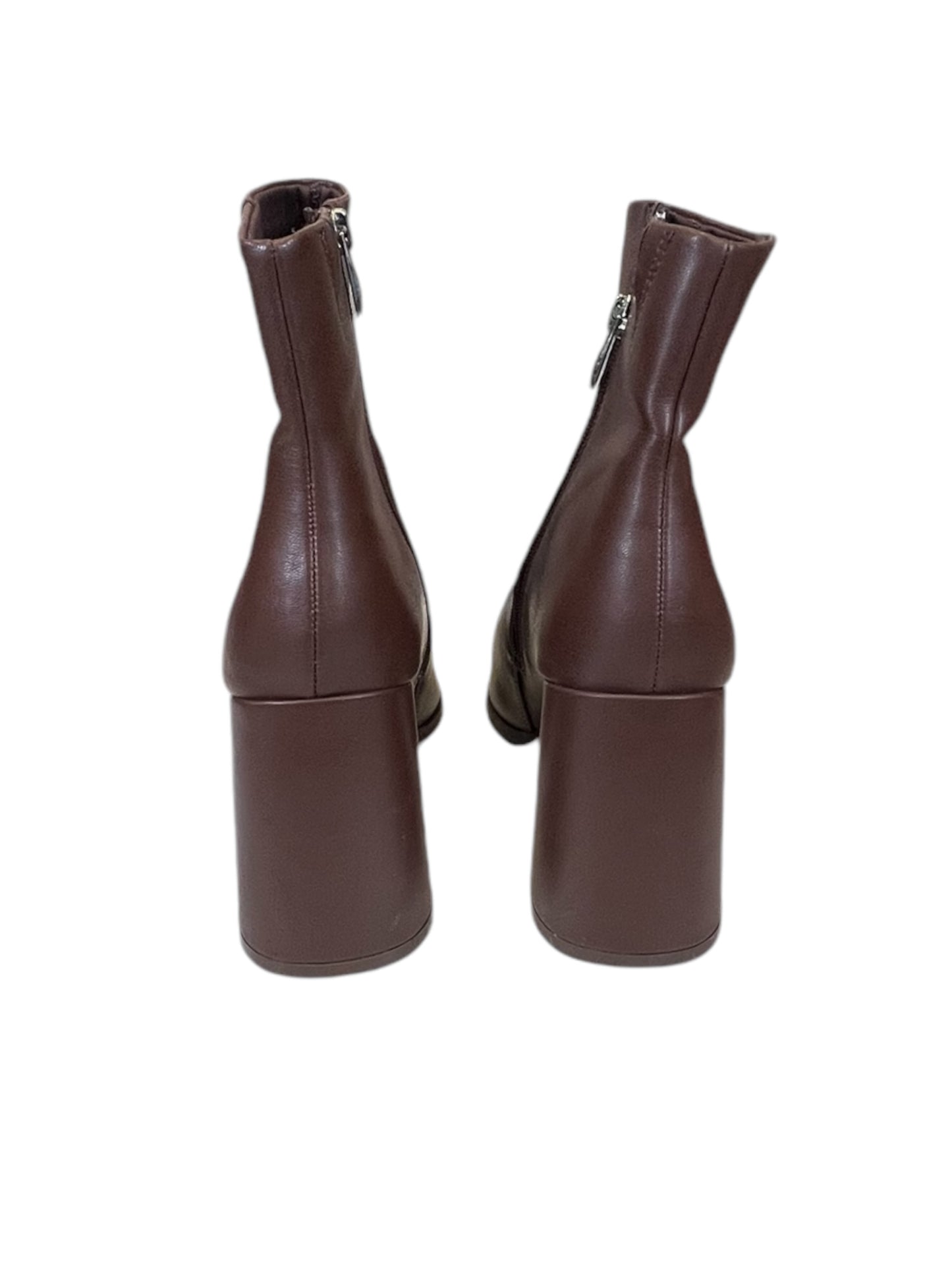 Boots Mid-calf Flats By Clothes Mentor In Brown, Size: 10