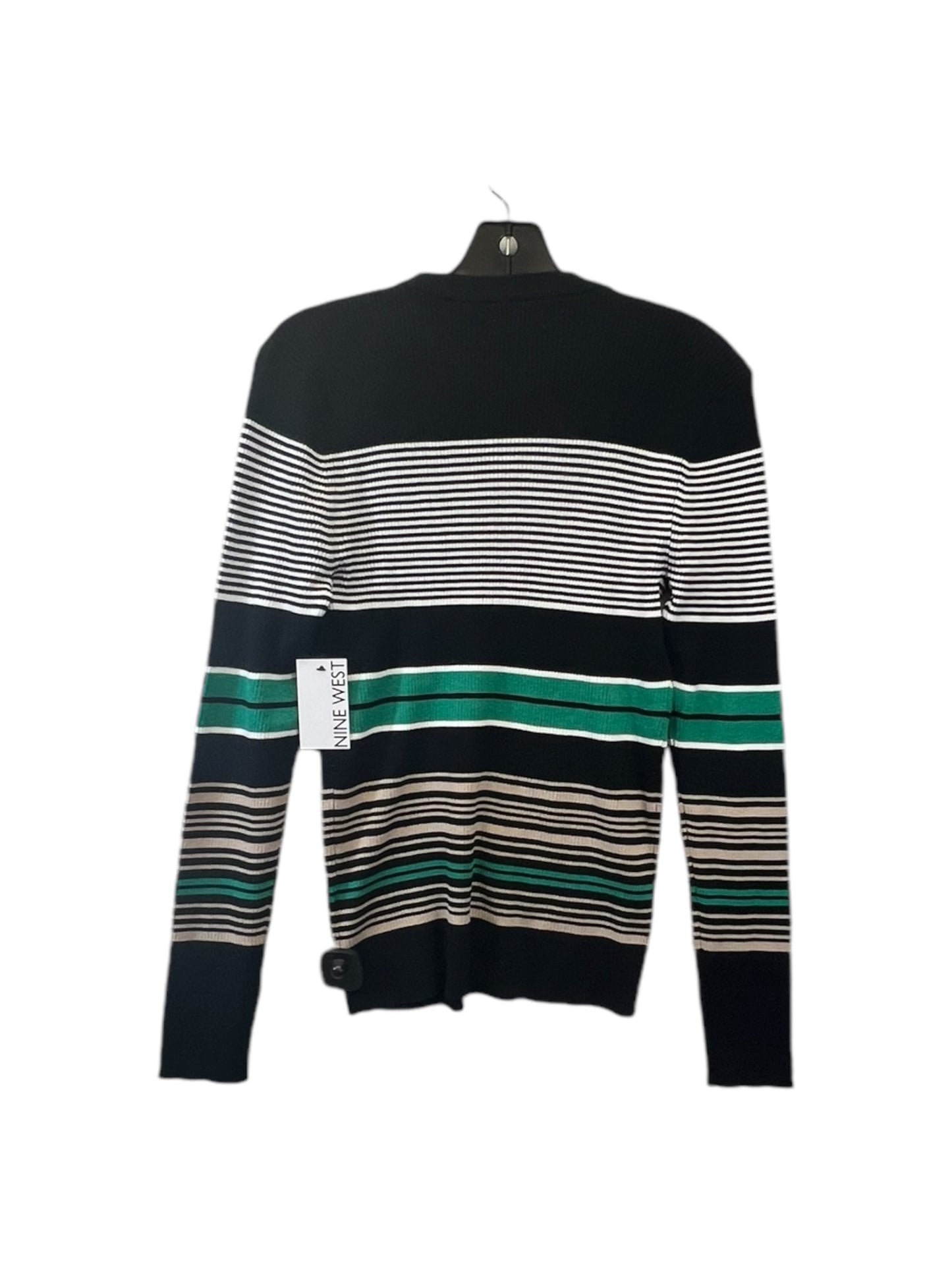 Sweater By Nine West In Black & Green, Size: M