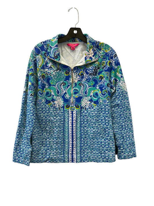 Top Long Sleeve By Lilly Pulitzer In Blue & Green, Size: S