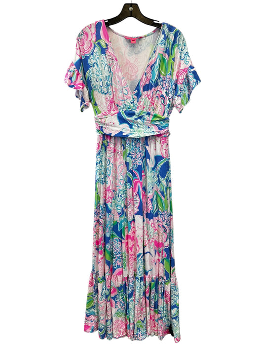 Dress Casual Maxi By Lilly Pulitzer In Blue & Pink, Size: S