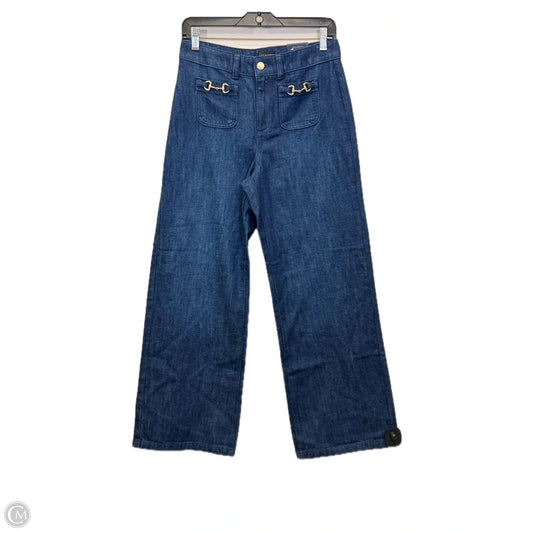 Jeans Wide Leg By Talbots In Blue Denim, Size: 4p