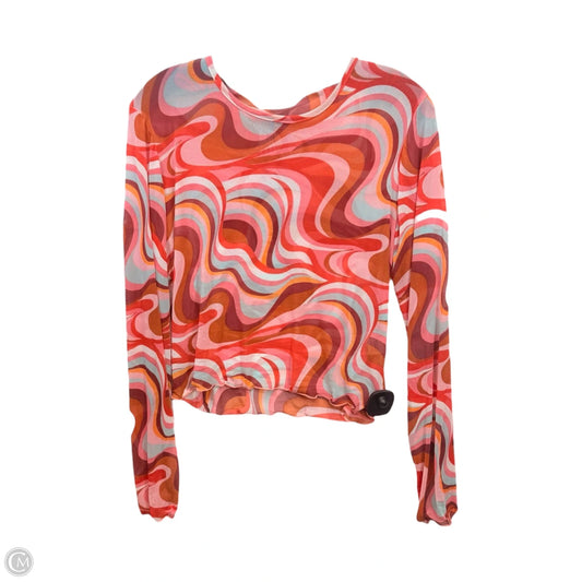 Top Long Sleeve By Clothes Mentor In Orange & Red, Size: Xl