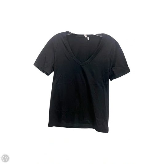 Top Short Sleeve By Banana Republic In Black, Size: M