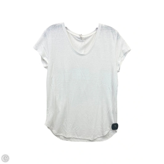 Top Short Sleeve By Banana Republic In White, Size: M