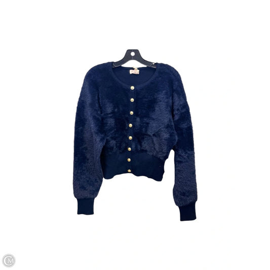 Sweater Cardigan Designer By Camila Coelho In Navy, Size: M