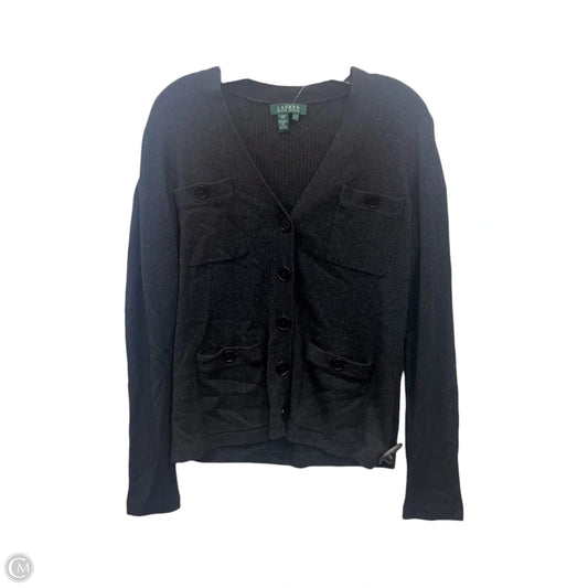 Cardigan By Lauren By Ralph Lauren In Grey, Size: L