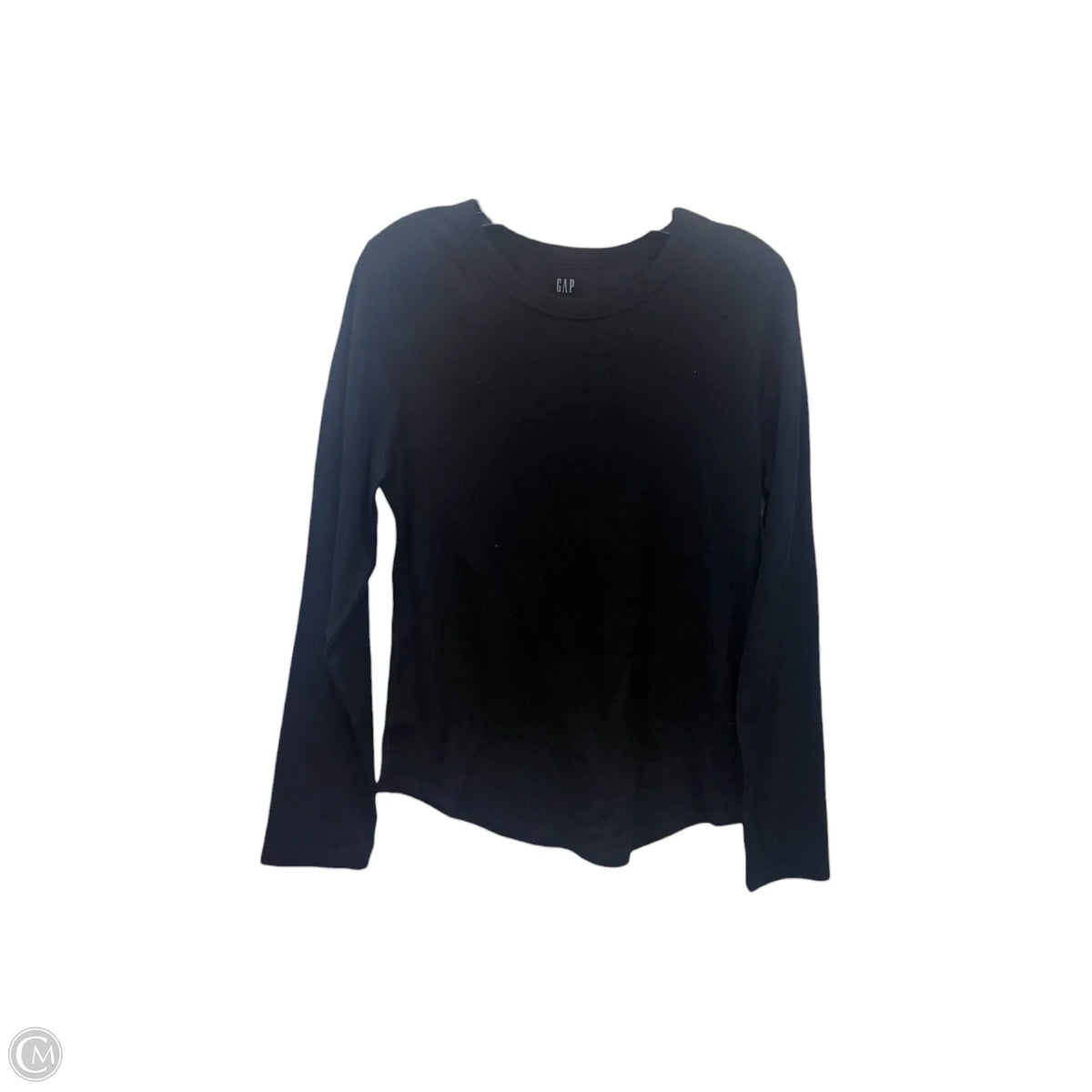 Top Long Sleeve Basic By Gap In Black, Size: L