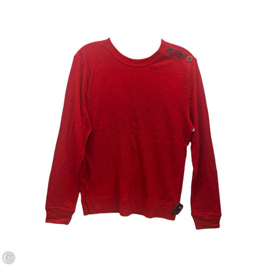 Top Long Sleeve By Lauren Jeans Co In Red, Size: L